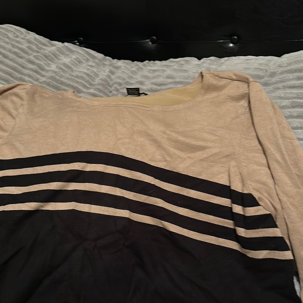 Striped Black and Tan Top